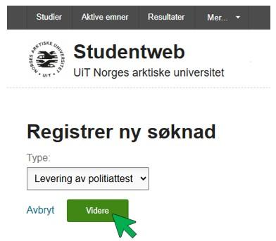Steg 5 levere politiattest Bilde av levering av politiattest